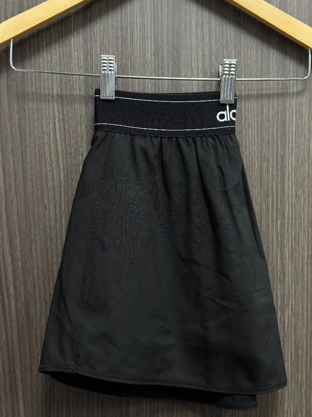 🌻Alo Yoga Match Point Tennis Skirt Black NWT🎼Sporty Chic Mini Skirt